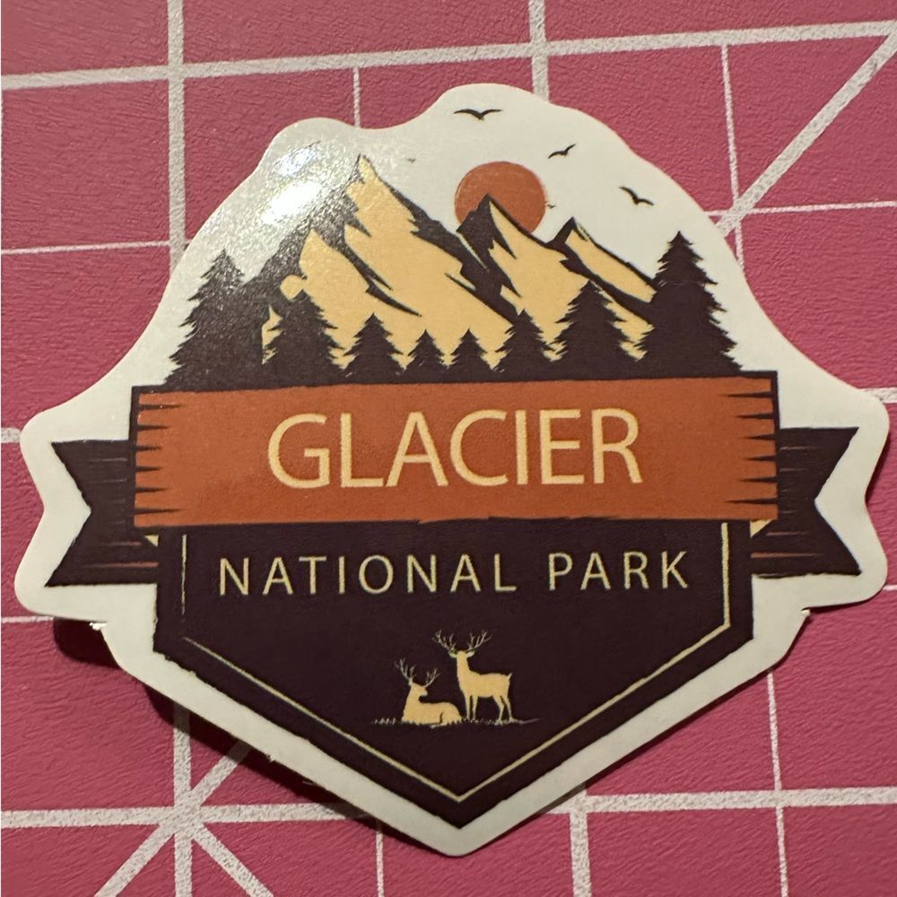 💜13/$13 +Bundle Sticker Sale | Travel Glacier National Park Waterproof Sticker